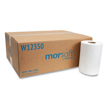 Morcon Tissue Morsoft Universal Roll Towels, 8" X 350 Ft, White, 12 Rolls-carton freeshipping - TVN Wholesale